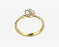 Gold Diamond Ring Jewelry 07 3d model