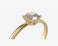 Gold Diamond Ring Jewelry 07 3D модель