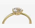 Gold Diamond Ring Jewelry 07 3Dモデル