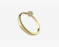 Gold Diamond Ring Jewelry 07 3d model