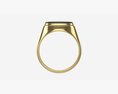 Gold Ring With Stone Jewelry 09 3D 모델 
