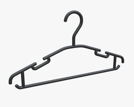 Hanger For Clothes Plastic 01 Modello 3D