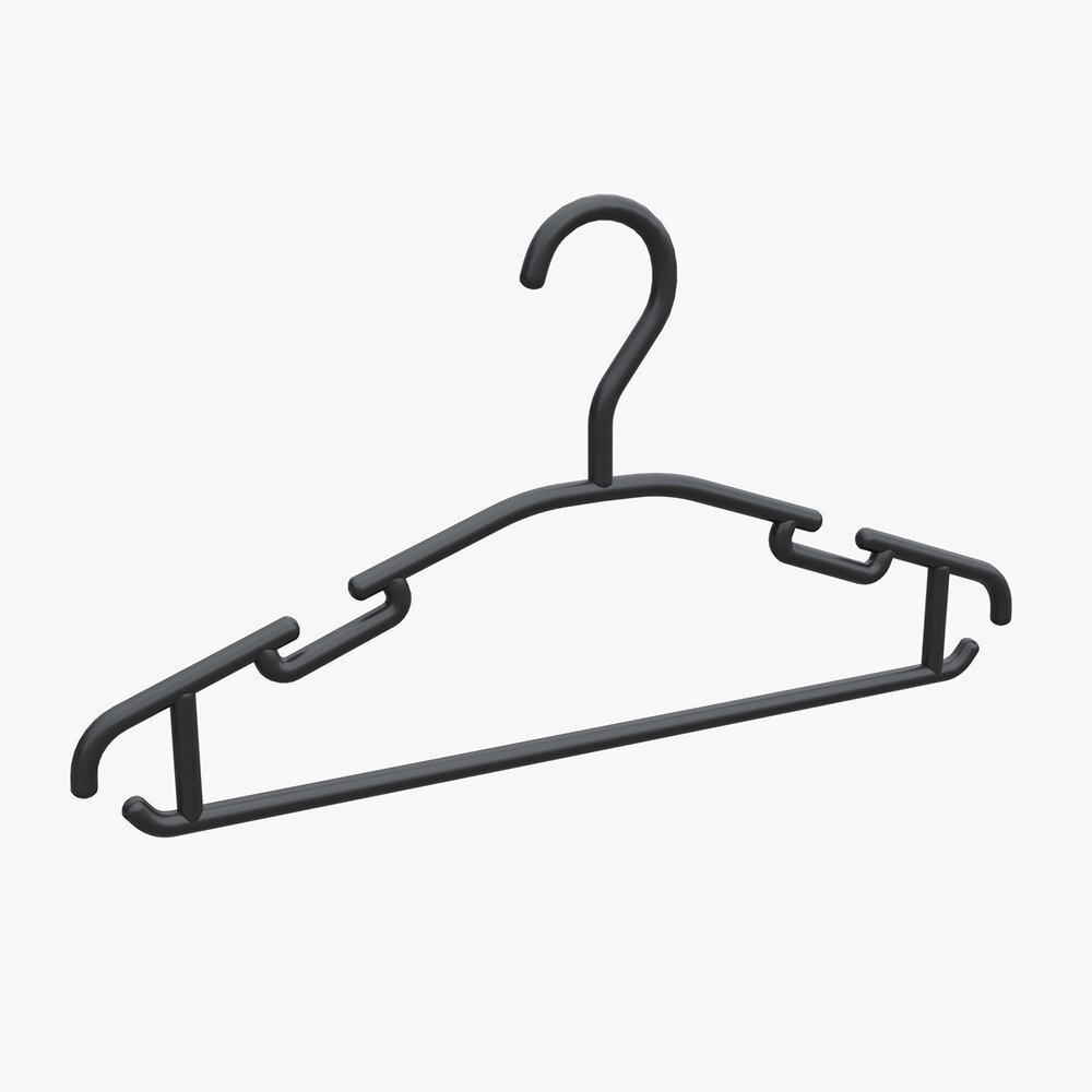 Hanger For Clothes Plastic 01 3D模型