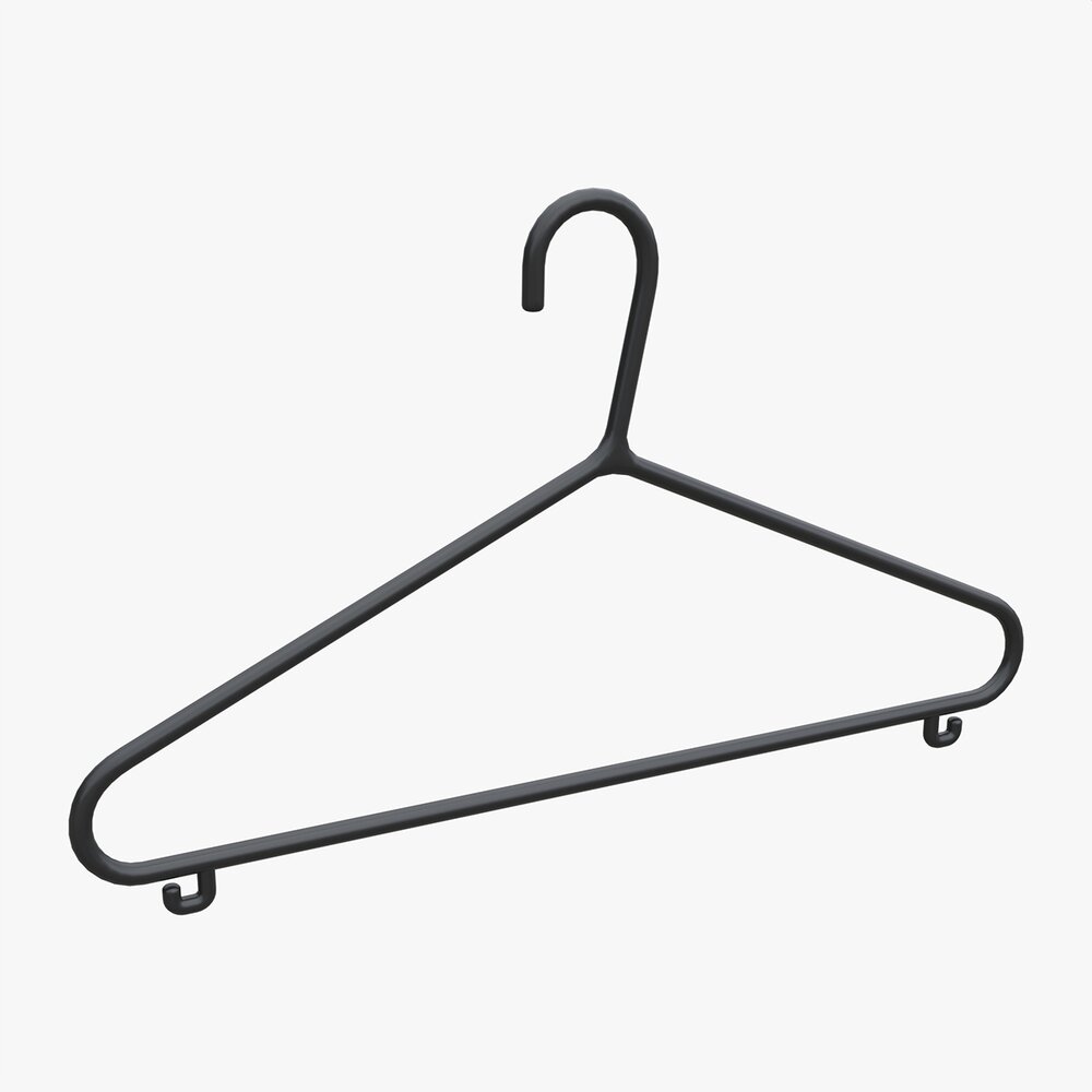 Hanger For Clothes Plastic 02 3D model