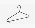 Hanger For Clothes Plastic 02 3d model