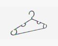 Hanger For Clothes Plastic 03 3D модель