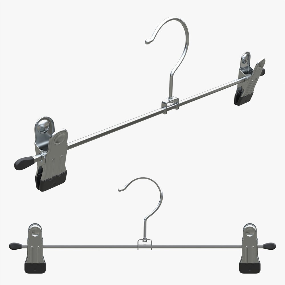 Hanger For Clothes Stainless Steel 3D model