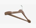 Hanger For Clothes Wooden 01 Dark Modello 3D