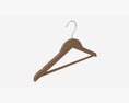 Hanger For Clothes Wooden 02 Dark 3D 모델 