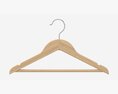 Hanger For Clothes Wooden 02 Light 3d model