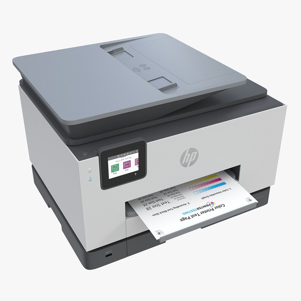 HP OfficeJet Pro 9025e All-in-One Printer 3Dモデル