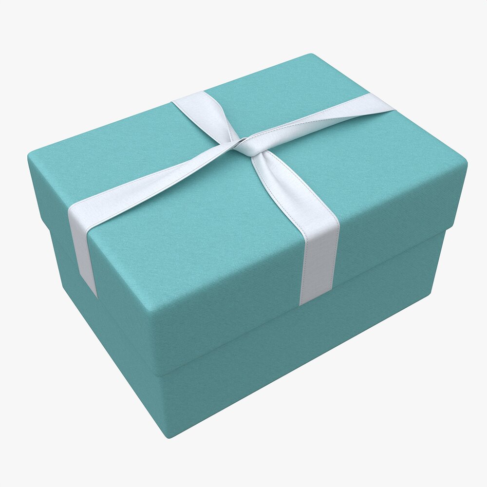 Jewelry Box With Ribbon 3d model
