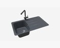 Kitchen Sink Faucet 01 Black Onyx 3Dモデル