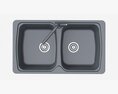 Kitchen Sink Faucet 02 Black Onyx Modèle 3d