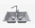Kitchen Sink Faucet 02 Black Onyx Modello 3D