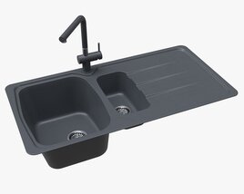 Kitchen Sink Faucet 03 Black Onyx Modello 3D