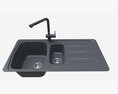 Kitchen Sink Faucet 03 Black Onyx Modèle 3d