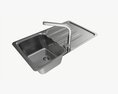 Kitchen Sink Faucet 04 Stainless Steel Modelo 3D