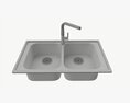 Kitchen Sink Faucet 05 Stainless Steel Modelo 3d