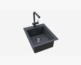 Kitchen Sink Faucet 07 Black Onyx Modello 3D