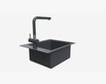 Kitchen Sink Faucet 07 Black Onyx Modello 3D