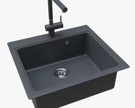 Kitchen Sink Faucet 08 Black Onyx 3D-Modell