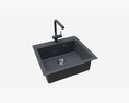 Kitchen Sink Faucet 08 Black Onyx 3d model