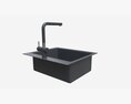 Kitchen Sink Faucet 08 Black Onyx Modelo 3D