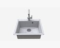 Kitchen Sink Faucet 08 Black Onyx 3D 모델 