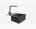 Kitchen Sink Faucet 09 Black Onyx Modèle 3d