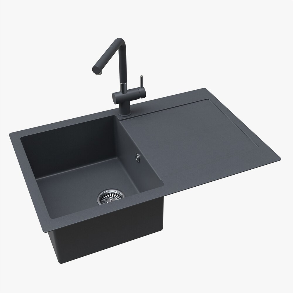 Kitchen Sink Faucet 10 Black Onyx Modelo 3d