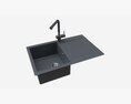 Kitchen Sink Faucet 10 Black Onyx 3D-Modell