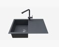 Kitchen Sink Faucet 10 Black Onyx 3D 모델 