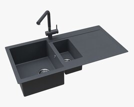 Kitchen Sink Faucet 11 Black Onyx Modelo 3D