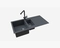 Kitchen Sink Faucet 11 Black Onyx 3Dモデル