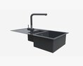 Kitchen Sink Faucet 11 Black Onyx Modèle 3d
