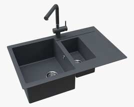 Kitchen Sink Faucet 12 Black Onyx 3D-Modell