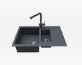 Kitchen Sink Faucet 12 Black Onyx 3D模型