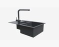 Kitchen Sink Faucet 12 Black Onyx 3D модель
