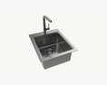 Kitchen Sink Faucet 13 Stainless Steel Modèle 3d