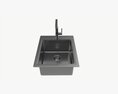 Kitchen Sink Faucet 13 Stainless Steel 3D模型