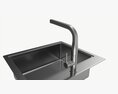 Kitchen Sink Faucet 14 Stainless Steel 3d model