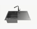 Kitchen Sink Faucet 15 Stainless Steel 3D模型