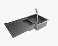 Kitchen Sink Faucet 16 Stainless Steel Modelo 3D