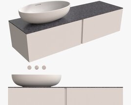 Laufen Ilbagnoalessi Bowl Washbasin With Overflow 3Dモデル
