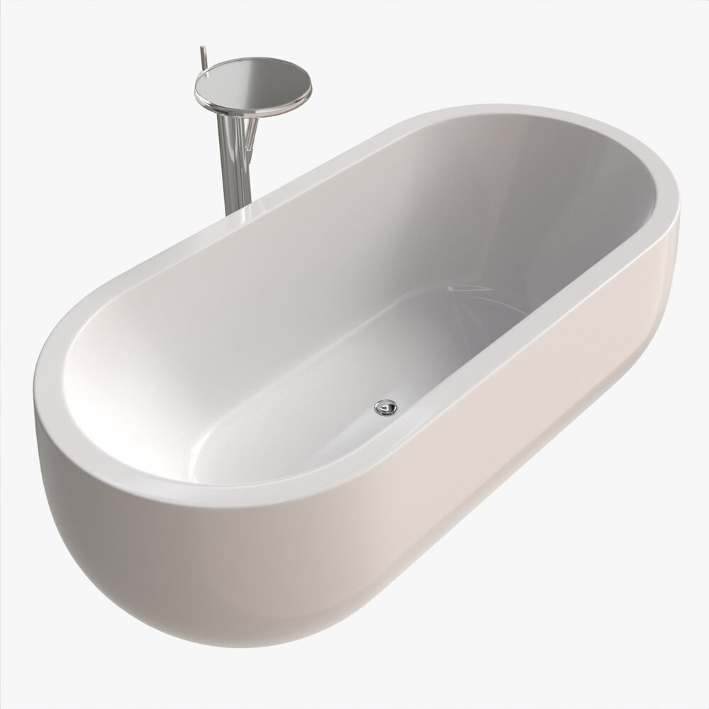 Laufen Ilbagnoalessi Freestanding Bathtub 01 3D-Modell