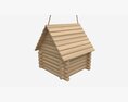 Log Cabin Birdhouse Modello 3D
