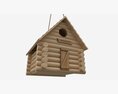 Log Cabin Birdhouse Modèle 3d