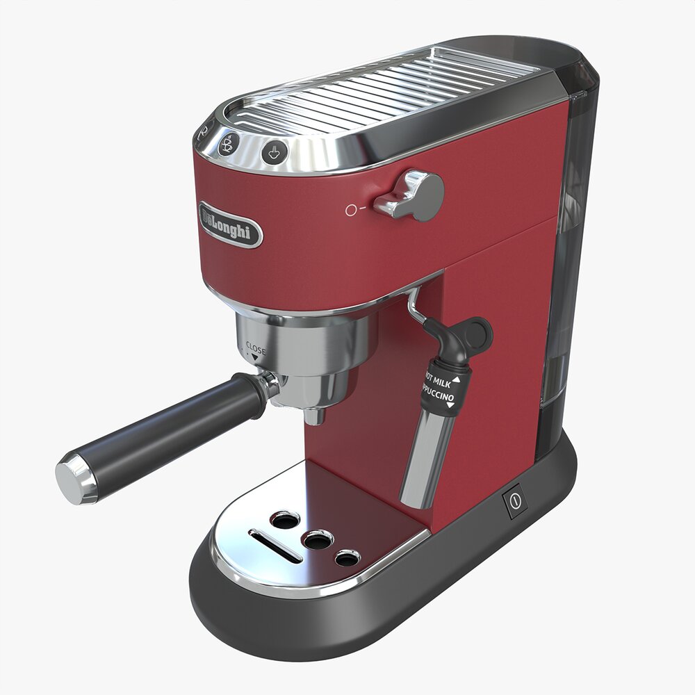 Manual Espresso Maker Delonghi EC685R Red 3D 모델 