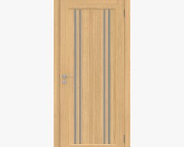 Modern Wooden Interior Door With Furniture 001 3D модель